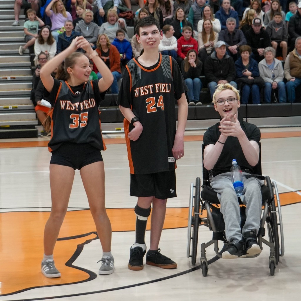 West Field unified basketball players and fans