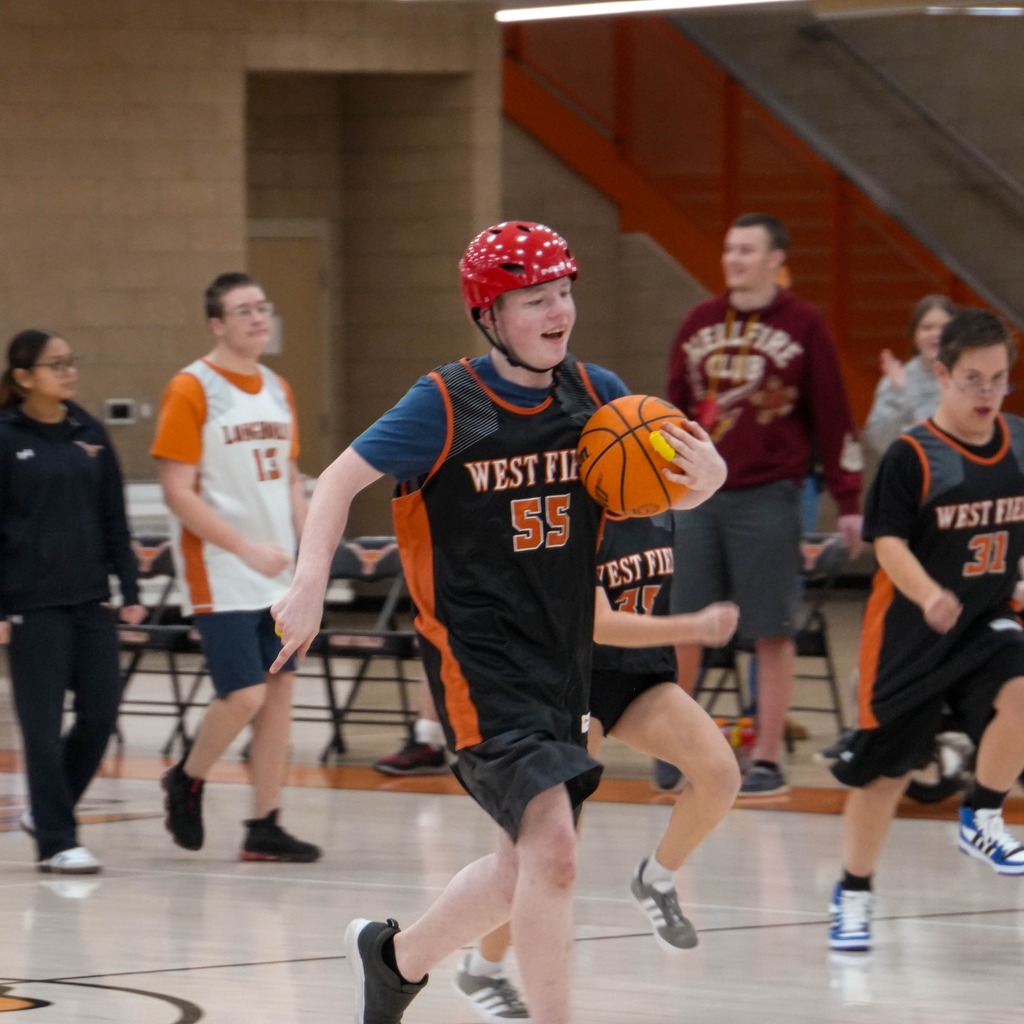 West Field unified basketball players and fans