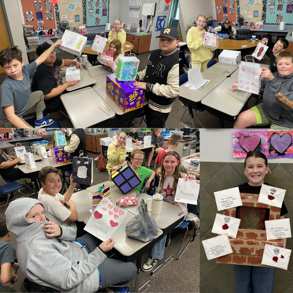 Valentines Day celebrations at Freedom Elementary. Fun Boxes and Fun activities. HAPPY VALENTINES DAY