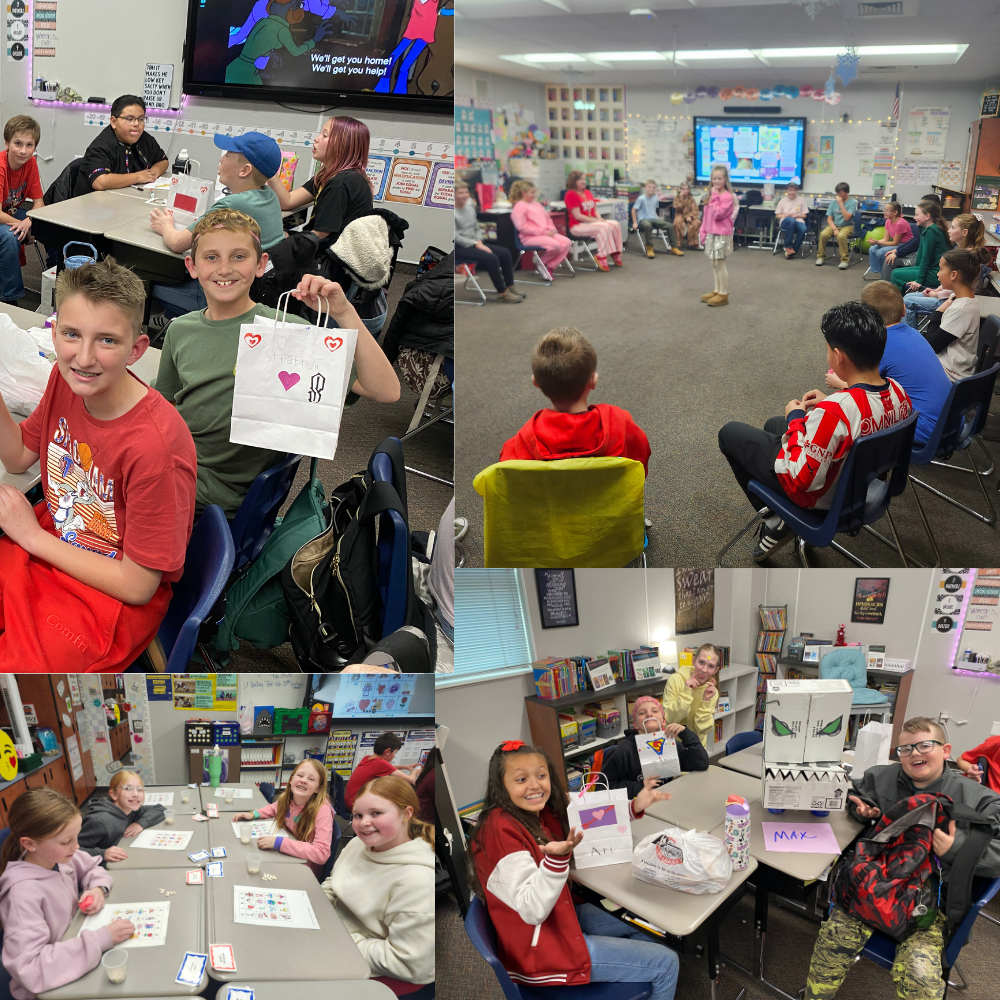 Valentines Day celebrations at Freedom Elementary. Fun Boxes and Fun activities. HAPPY VALENTINES DAY