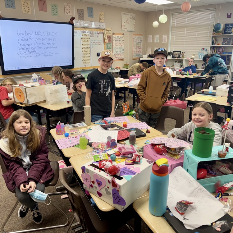 5th graders on Valentine's Day