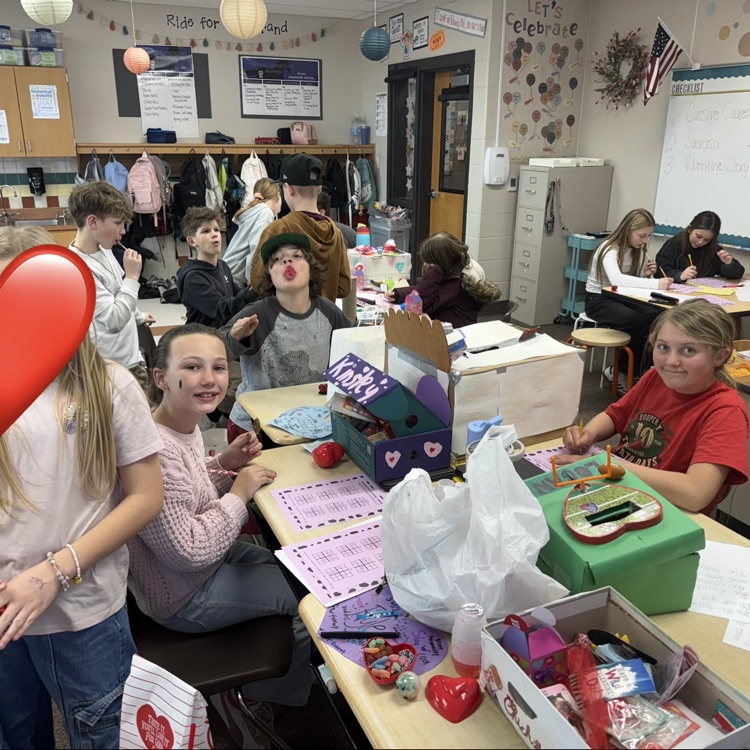 5th graders on Valentine's Day