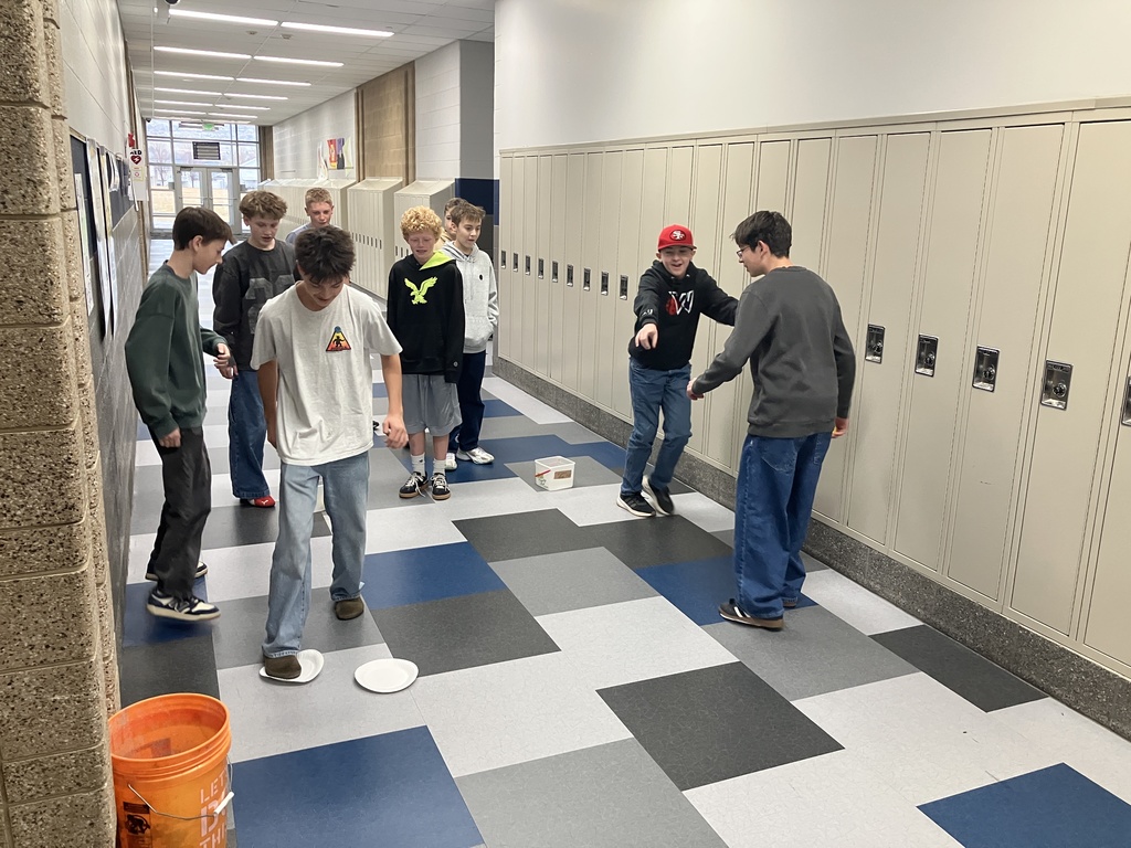 Over the past few Titan Times we have had many victories and defeats, each class is racking up Medals left and right. We had Bean bag toss, shuffle board, ping pong bouncing and today we had a school Biathlon, where teams of 4 had to slide to locations and shoot into a bucket before the next teammate could take over on the skis and head to the next location. Mrs. Lee’s 8th graders came in first followed by Mr. Tanner’s 7th in 2nd and Mr. Young’s 7th in 3rd, 9th graders didn’t make the podium this time.