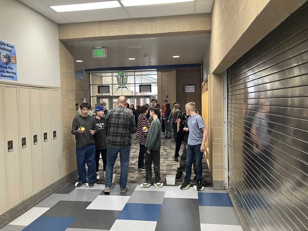 Over the past few Titan Times we have had many victories and defeats, each class is racking up Medals left and right. We had Bean bag toss, shuffle board, ping pong bouncing and today we had a school Biathlon, where teams of 4 had to slide to locations and shoot into a bucket before the next teammate could take over on the skis and head to the next location. Mrs. Lee’s 8th graders came in first followed by Mr. Tanner’s 7th in 2nd and Mr. Young’s 7th in 3rd, 9th graders didn’t make the podium this time.