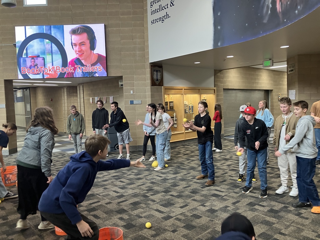 Over the past few Titan Times we have had many victories and defeats, each class is racking up Medals left and right. We had Bean bag toss, shuffle board, ping pong bouncing and today we had a school Biathlon, where teams of 4 had to slide to locations and shoot into a bucket before the next teammate could take over on the skis and head to the next location. Mrs. Lee’s 8th graders came in first followed by Mr. Tanner’s 7th in 2nd and Mr. Young’s 7th in 3rd, 9th graders didn’t make the podium this time.