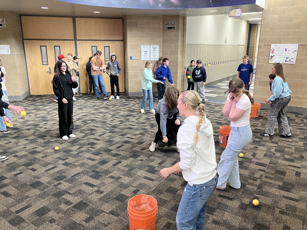 Over the past few Titan Times we have had many victories and defeats, each class is racking up Medals left and right. We had Bean bag toss, shuffle board, ping pong bouncing and today we had a school Biathlon, where teams of 4 had to slide to locations and shoot into a bucket before the next teammate could take over on the skis and head to the next location. Mrs. Lee’s 8th graders came in first followed by Mr. Tanner’s 7th in 2nd and Mr. Young’s 7th in 3rd, 9th graders didn’t make the podium this time.