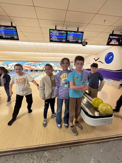 students bowling