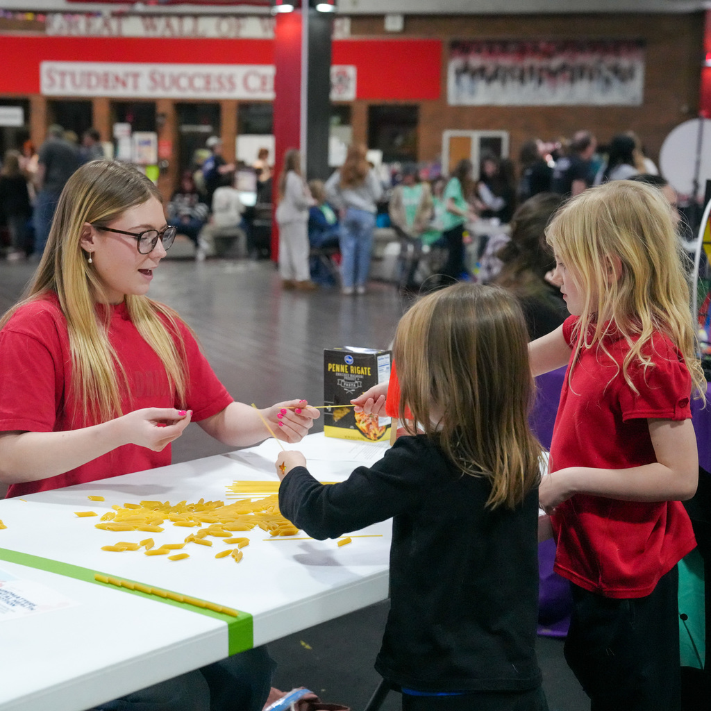 Wellness fair booths and participants