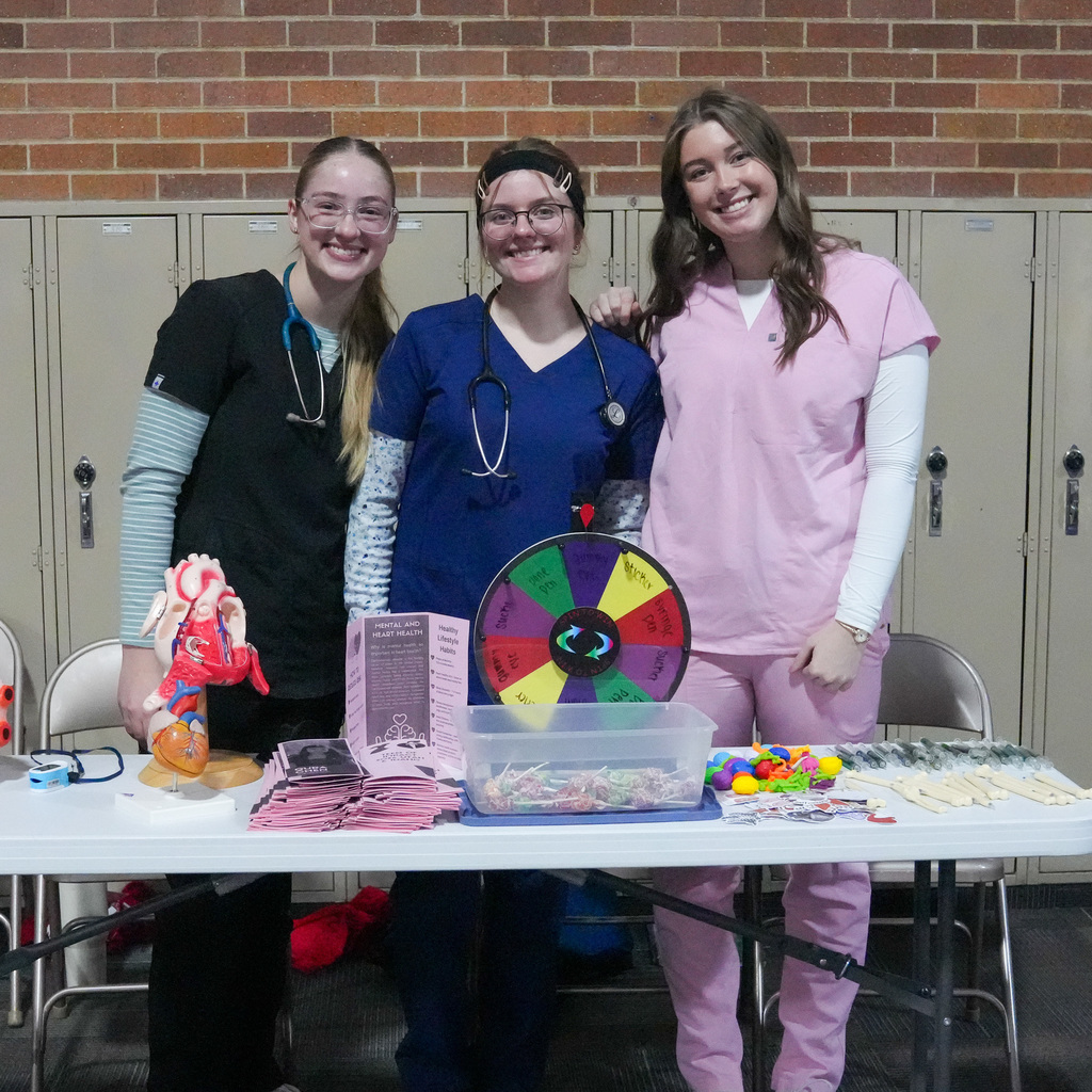 Wellness fair booths and participants