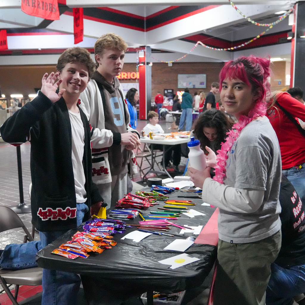 Wellness fair booths and participants