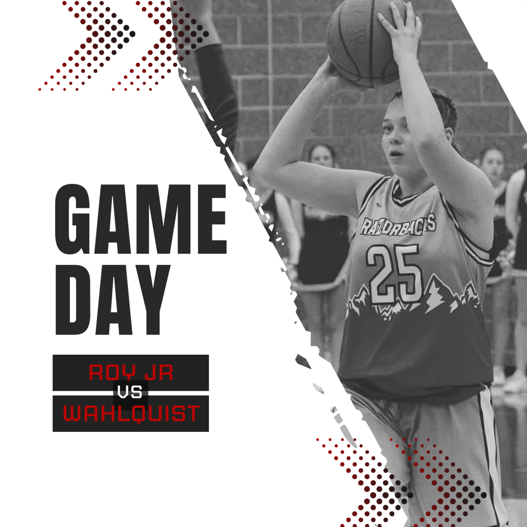 photo of Roy Jr girls basketball palayer and info about todays game, GAME DAY Roy JR vs Wahlquist
