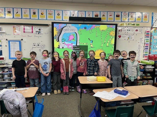 Mrs. Stoker's class with mustaches