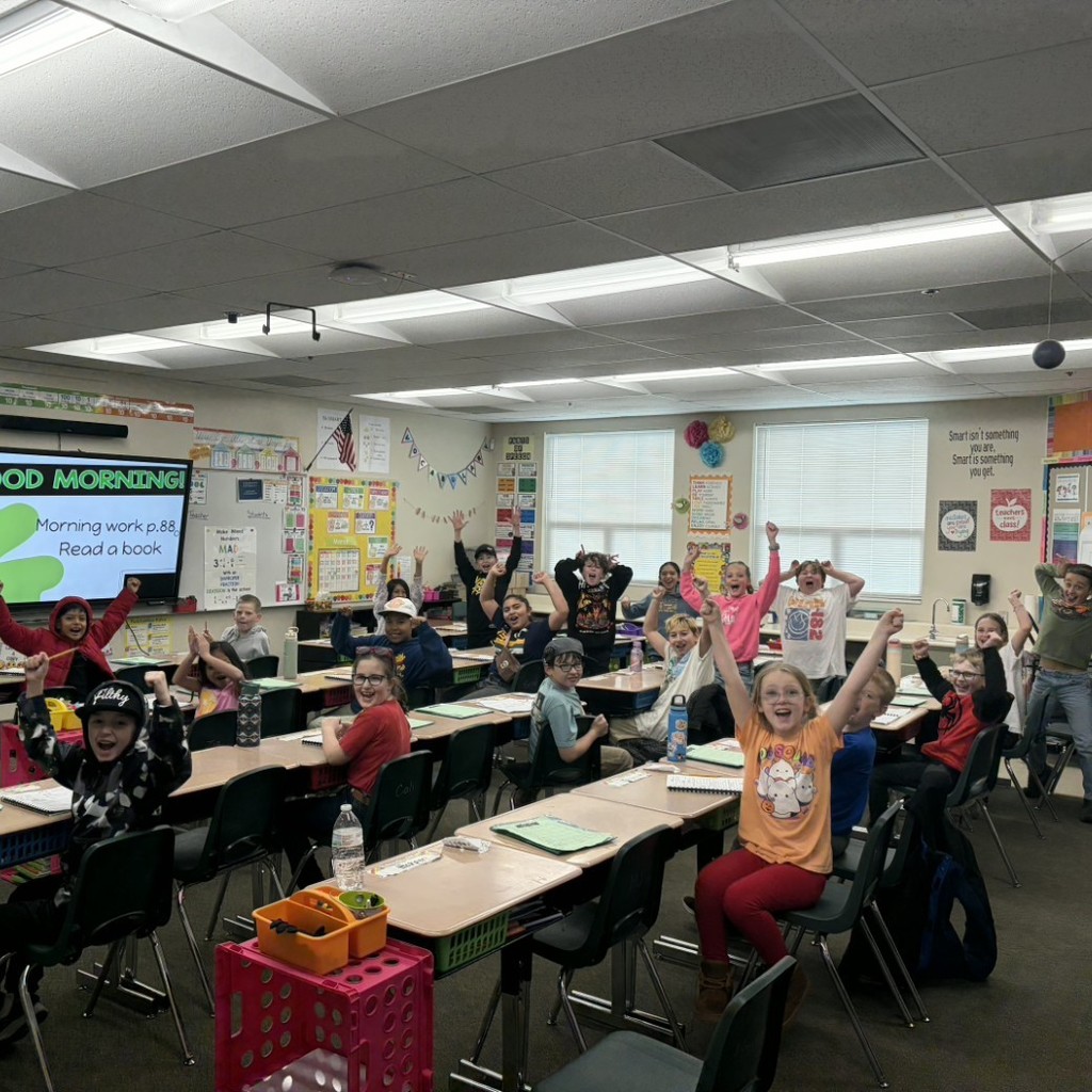 Mrs. Anderson's class cheering