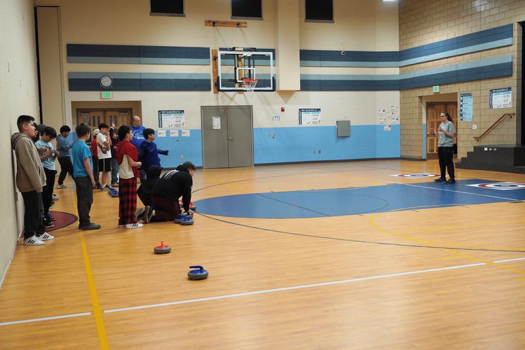 Curling Demo at Burch Creek Elementary