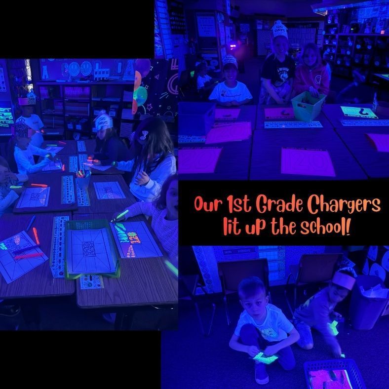Our 1st grade chargers lit up the school!