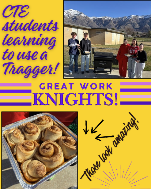 Pictures of CTE students using Tragger 