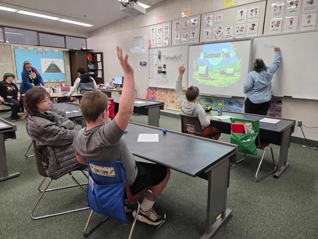 Social Studies lesson before students head outside.