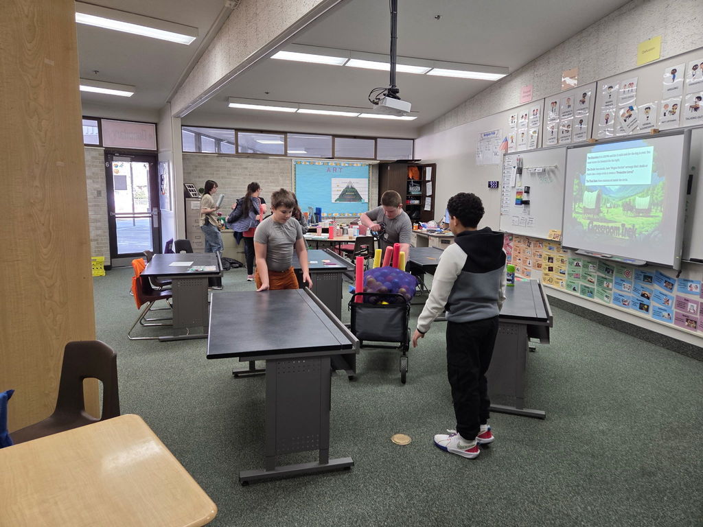 Students working together in the classroom