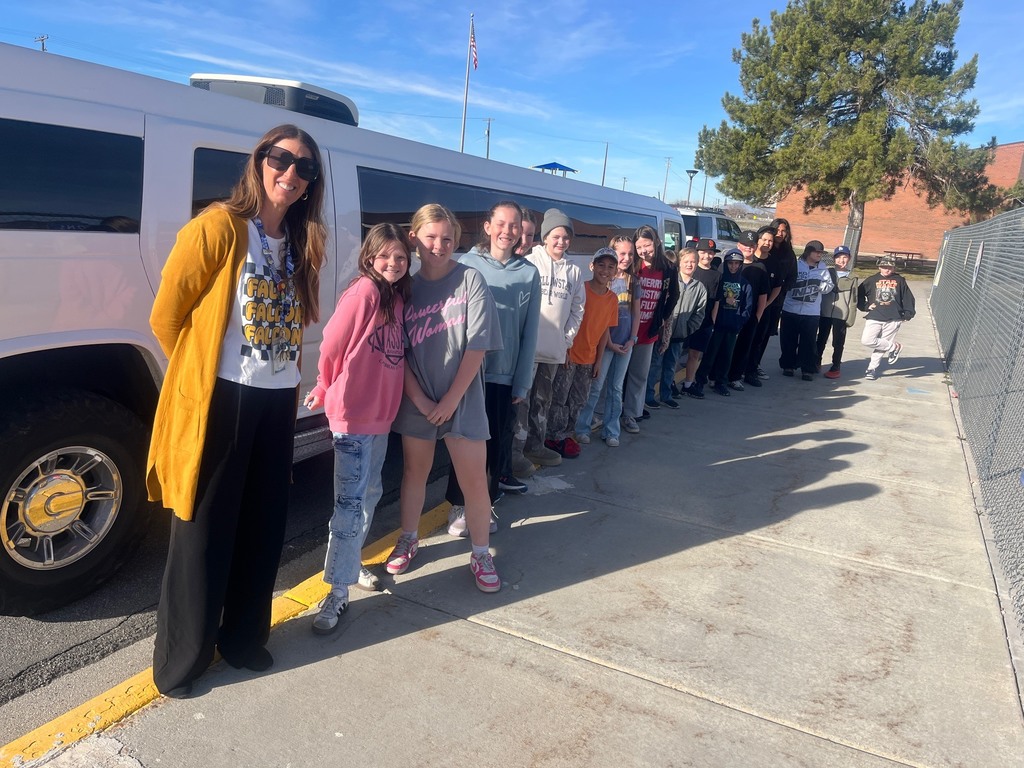 Limo ride with students