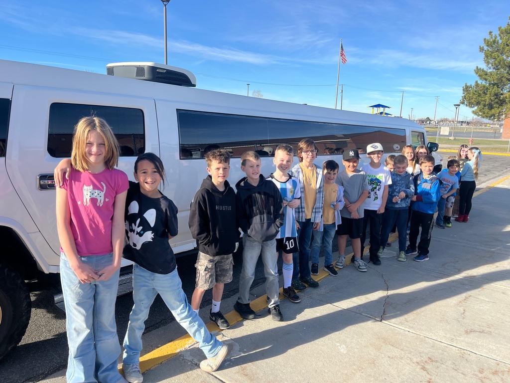 Limo ride with students