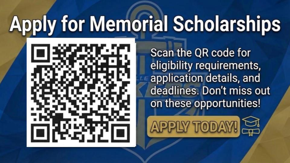 SENIORS! Make sure you are prepared for graduation and your next adventure. Scan the QR codes for information on Scholarships and Credit Recovery testing.