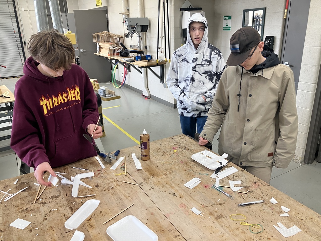 9th Grade Drone Aviation class is learning the basic principles of flight. They are learning that what the Wright brothers did took a lot of trial and error, as they try for themselves to build a working rubberband propelled glider. We ran tests after a week of building both indoor and outdoor to see how they flew , turns out its tougher than it looks. "Knowledge is of no value unless you put it into practice,"-Anton Chekhov