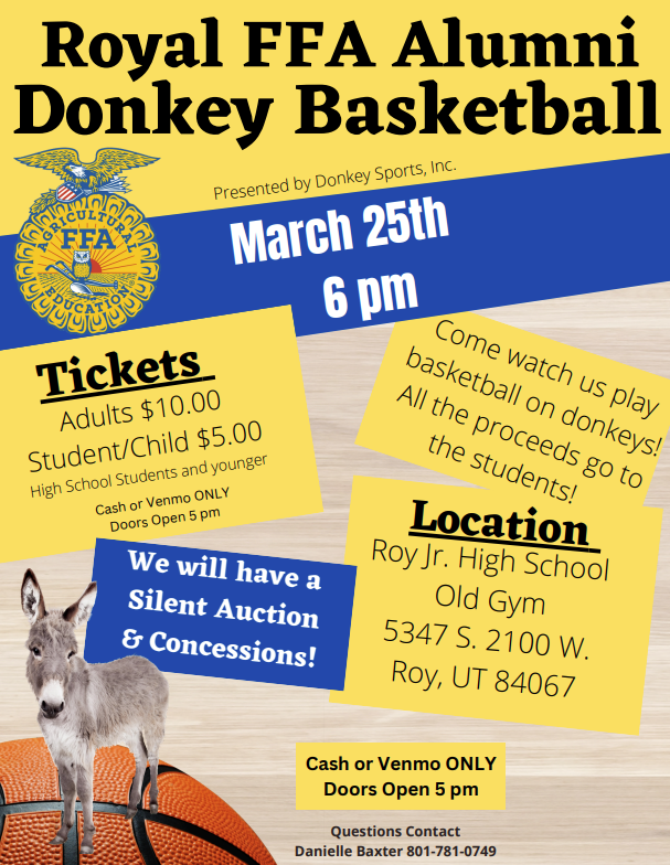 Royal FFA Donkey Basketball Flyer