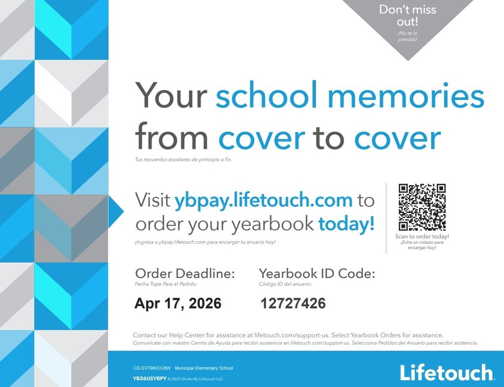 Your school memories from cover to cover.  visit ybpaylifetouch.com to order your yearbook today. deadline April 17 for online orders
