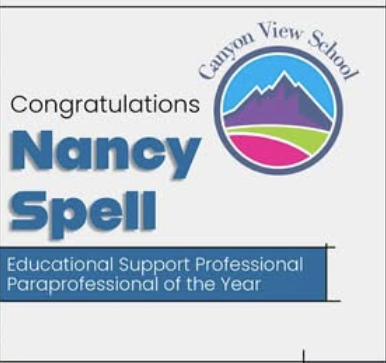 Nancy Spell ESP of the year!