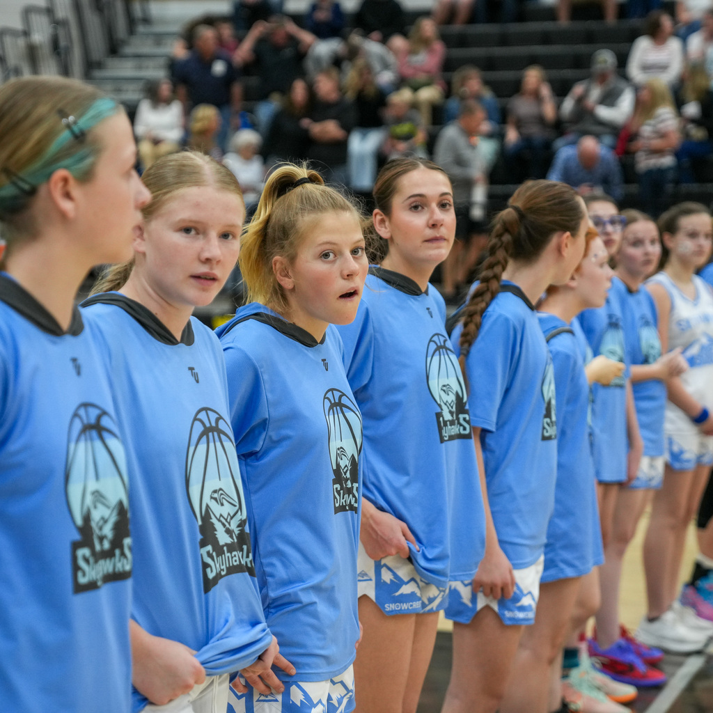 Girls junior high basketball championship players