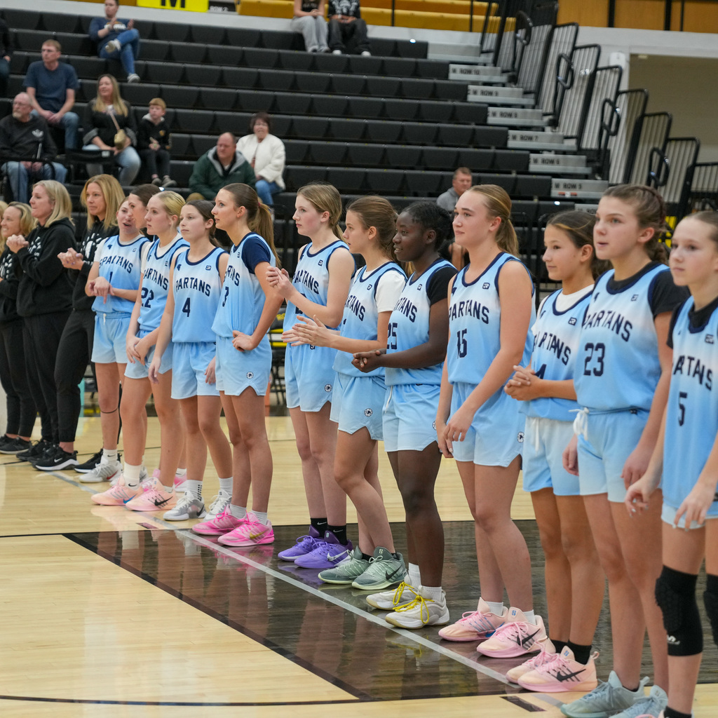Girls junior high basketball championship players