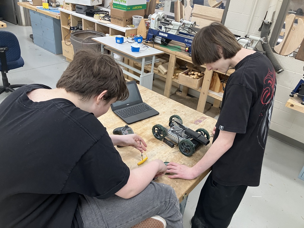 The Robotics and Automation class is working hard at building a winning robot for the Districts Mario Kart Competition. We have one more building day until the Competition on the 13th.  