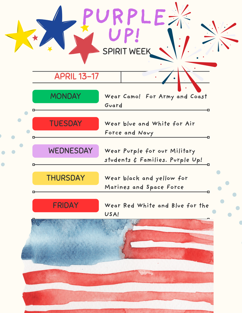 Purple Up spirit week image