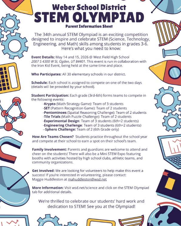 WSD STEM Olympiad Flyer