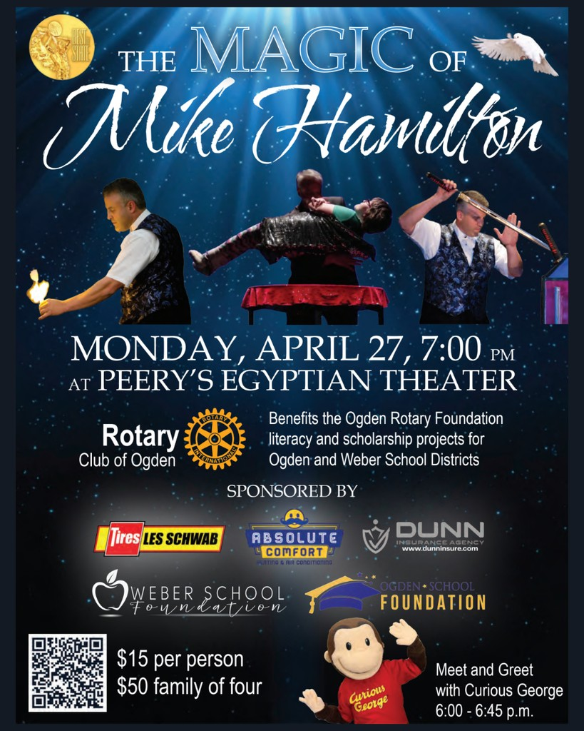 The Magic of Mike Hamilton Show flyer: Monday, April 27 at 7 pm