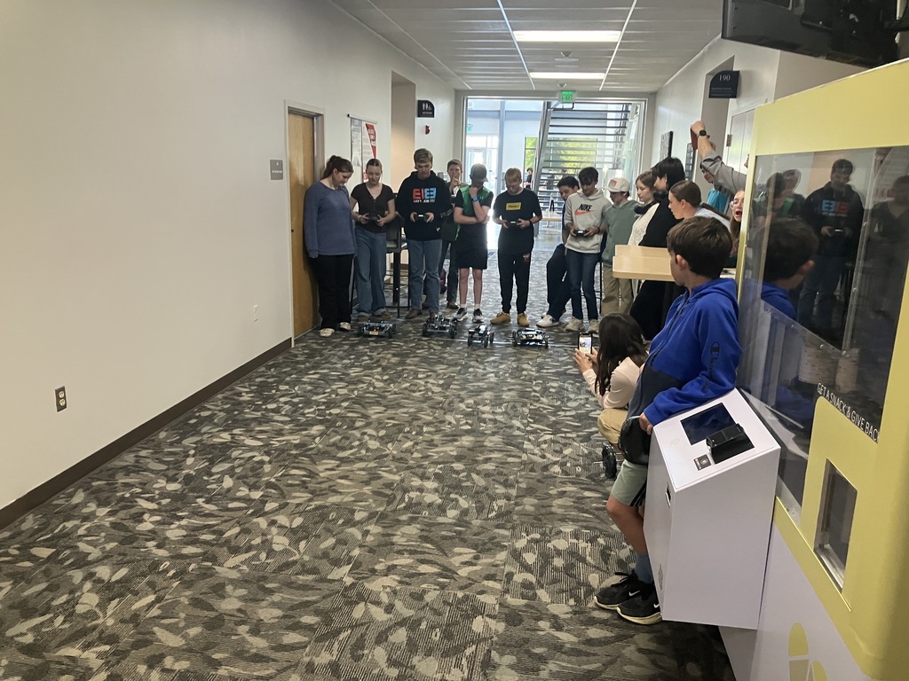 The 8th Grade Robotics class had an awesome time at the District competition on April 13th. Along with other Junior high robotics classes within the district, they were challenged to build a drivable robot that could pop the three balloons of the competition while keeping theirs safe. We took 3rd in the main, 1st and 2nd in design. Way to go Titans!!!