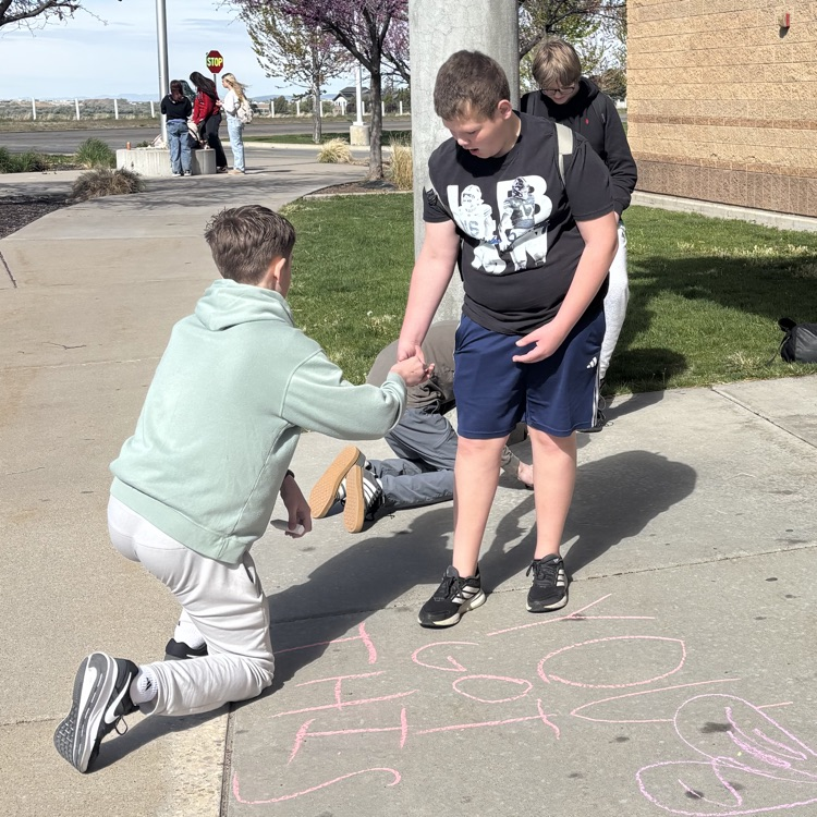 chalk art from Wednesday