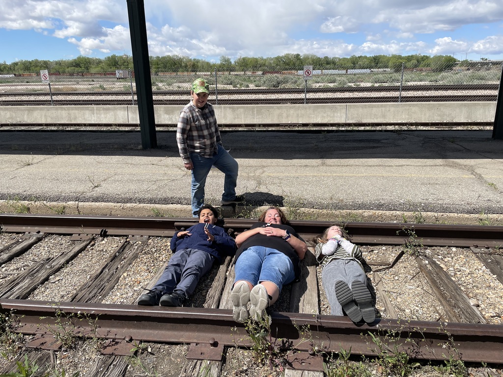 Relaxing on the tracks.