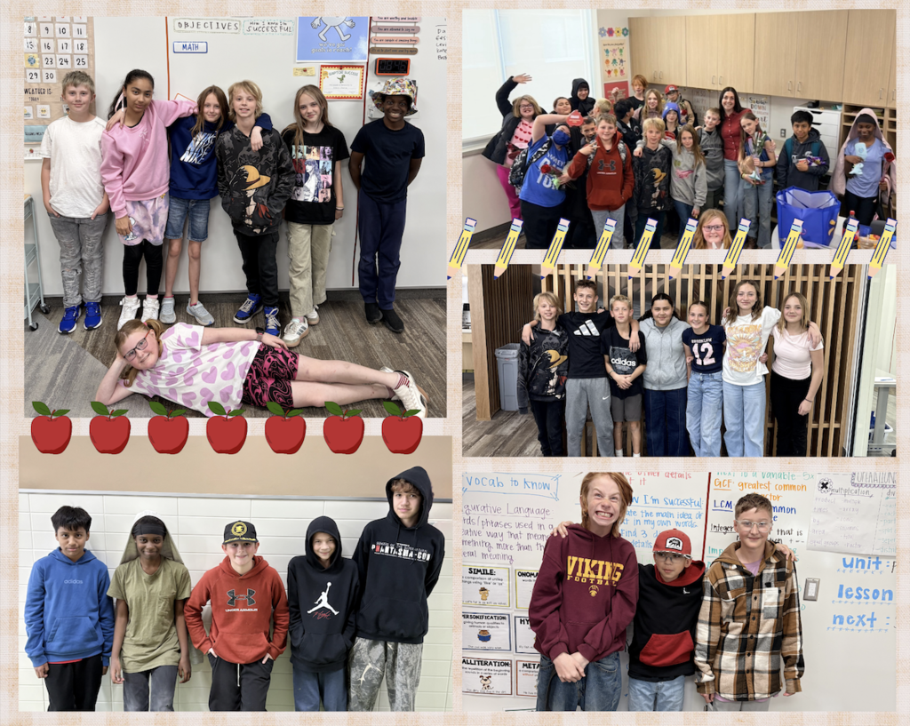collage of 6th grade students 