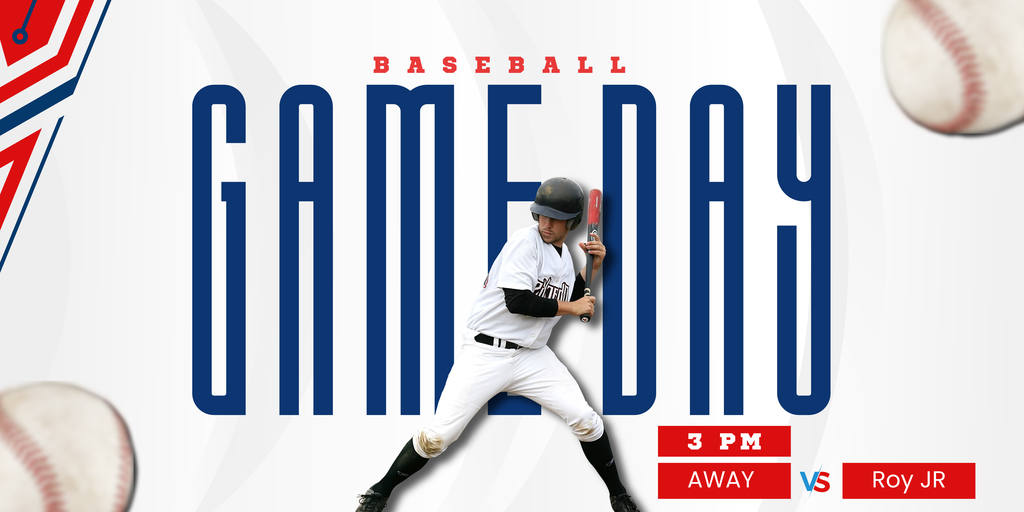 baseball game day 3pm away vs roy junior