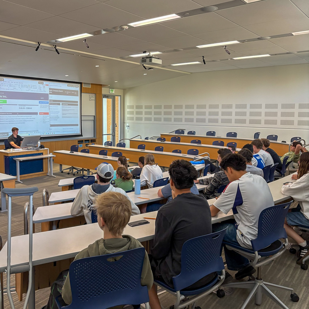 Students at Finance Day at Weber State University