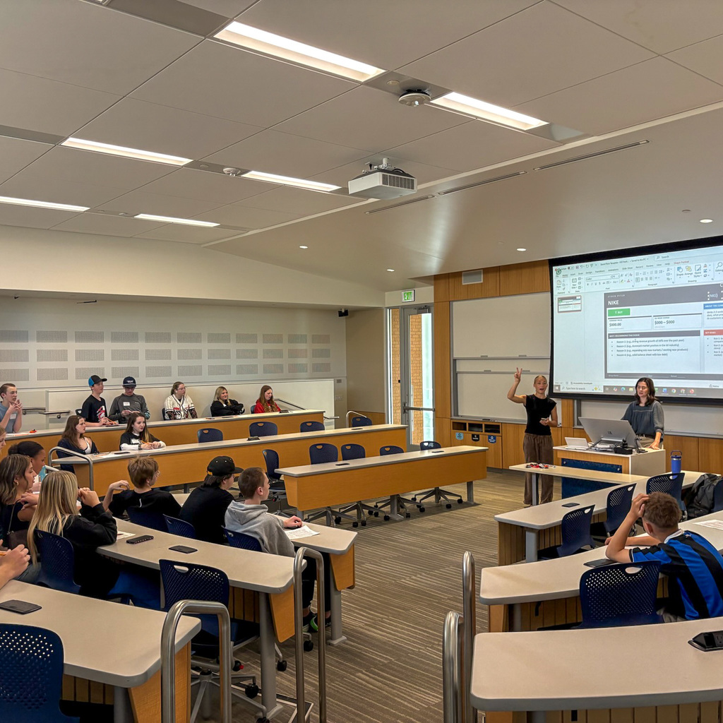 Students at Finance Day at Weber State University
