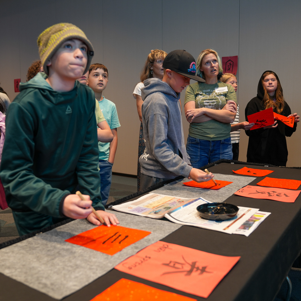 Students at the LEAP festival.