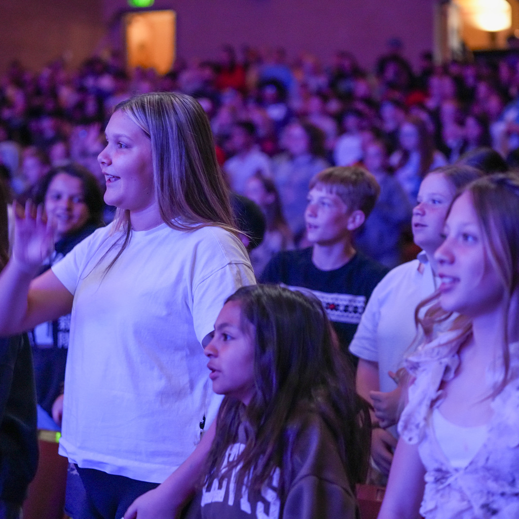 Students at the LEAP festival.