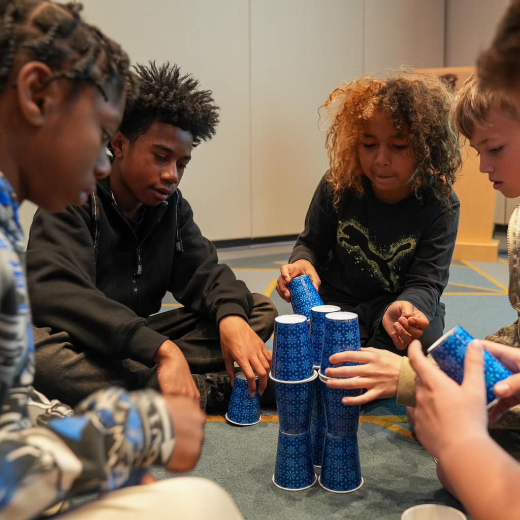 Students at the LEAP festival.