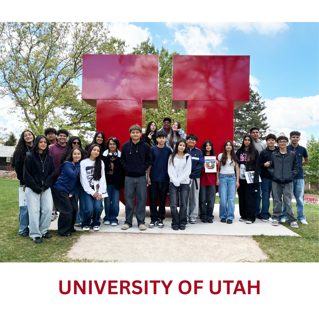 Photographs of Roy Jr LIA students at University of Utah and the Pie 
