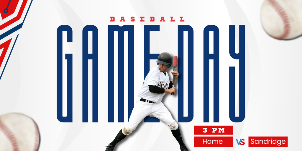 baseball game day 3pm home vs sandridge