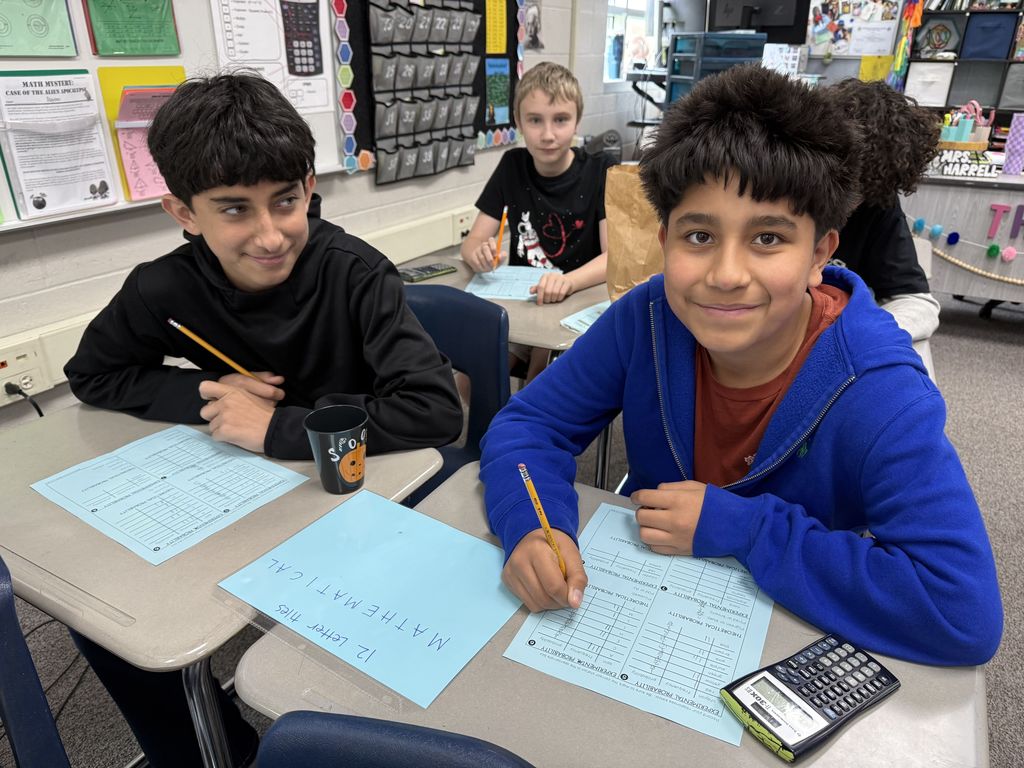 Our students really enjoyed fun activities with Probability doing all types of experiments and comparing results
