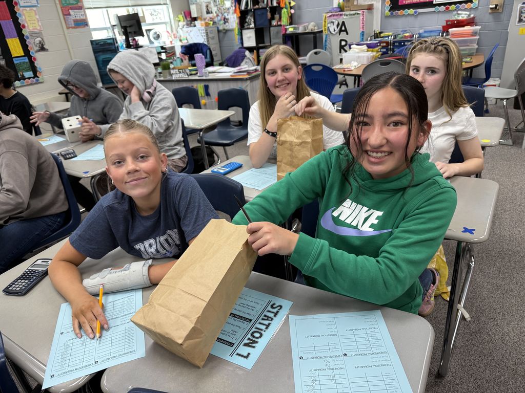 Our students really enjoyed fun activities with Probability doing all types of experiments and comparing results