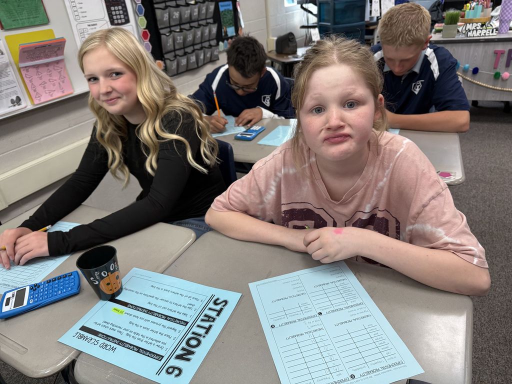 Our students really enjoyed fun activities with Probability doing all types of experiments and comparing results